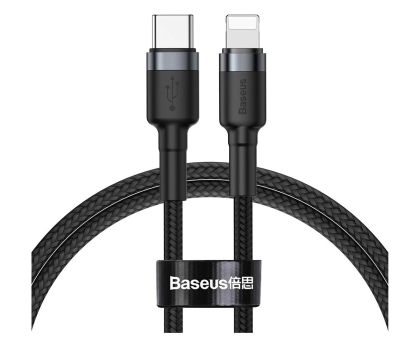 Kabel USB Baseus Kabel  Lightning - USB-C PD QC 18W 480Mb/s 1m czarno-szary
